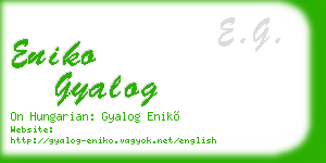 eniko gyalog business card