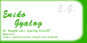 eniko gyalog business card